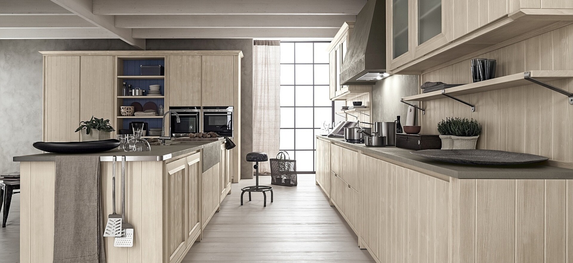 Eleganter Landhausstil: wunderschön für die große Wohnküche