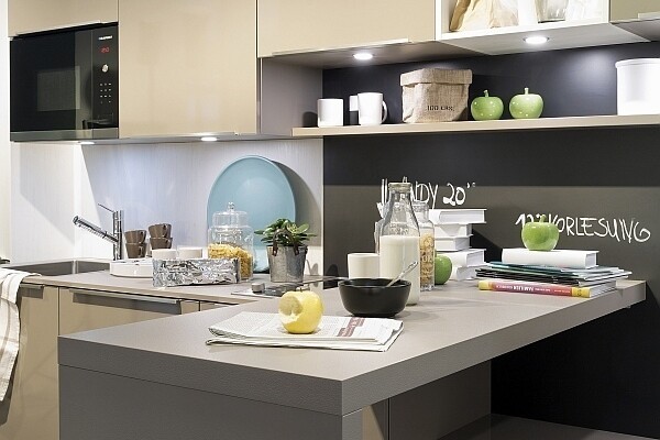 Thekenlösung für einen Essplatz für Zwei